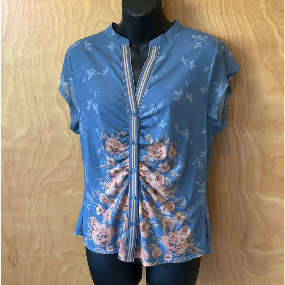 New Anthropology top button up shirt blouse size L - Picture 2 of 8